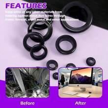 140pcs Rubber Washer Assortment Set, Includes 8 Hole Sizes: 2/13" 1/5" 5/16" 3/8" 1/2" 3/4" 13/16" 1", Suitable For Automotive, Valves, Pumps, Chemical Piping, Sprayers, Water Pipes, Tubing And PC Hardware/Piano Maintenance - 140pcs/set - View 4