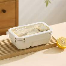 1 buah Kotak Bekal Bento - Krem - Dengan Peralatan Makan, Kotak Bekal Dewasa, Aman untuk Microwave, Wadah Penyimpanan Makanan dengan Sekat, Tas Bekal Terisolasi, Kotak Bekal Kapasitas Besar, Kotak Bekal Bento Anti Bocor, Cocok untuk Hadiah Natal, Kembali ke Sekolah, Hadiah Ulang Tahun, Pernikahan, Hadiah Liburan - MultiWarna - View 9