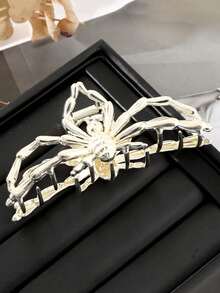2/1pc Autumn Halloween Vintage Gold Metal Spider Hair Claw Clip, 3D Hollow Spider Design Hair Clip, Holiday Party, Cosplay Dark Atmosphere Hair Accessory - Multicolor - View 12