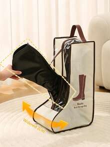 Dustproof Large Capacity Portable Handheld Storage Bag, Suitable For Tall Boots And Ankle Boots, Ideal For Home Closet Or Travel Essentials - Multicolor - View 4