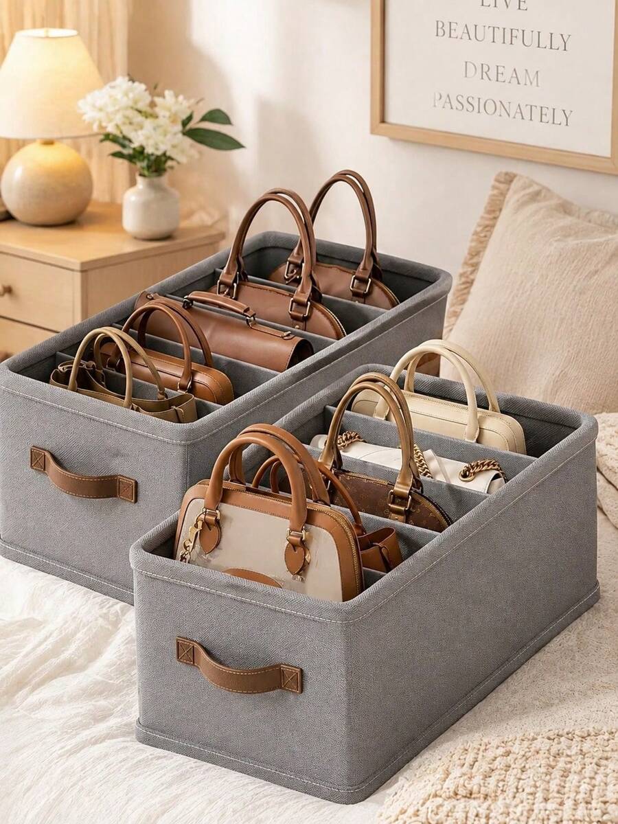 Bag Organizer Divider Box, Organizing Handbag Closet Storage, Suitable For Students, Bedroom, Dormitory, Closet Organization, Tidy Wardrobe - Multicolor - View 1