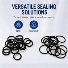 Rubber O-Ring Kit, 1200 Mixed Pieces Waterproof Sealing Gasket Set With Separated Storage Box, Multi-Sized Gasket Combination For Precision Installation - A - View 6