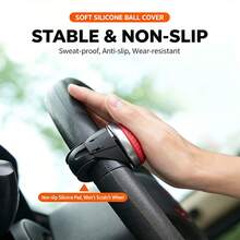 Car Steering Wheel Spinner Knob, Metal Bearing Assist Ball For All Vehicles, Makes Driving Easier & More Comfortable - A - View 2