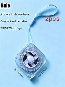 2m/6ft Cute Mini Soft Tape Measure, Portable Retractable Locking Mechanism With Clear Cm/Inch Markings - Suitable For Tailoring, Home, Waist, Chest, Height Measurement - Durable And Easy To Store, Wipeable Transparent Shell And Hanging Ring - Upgraded Version - View 20