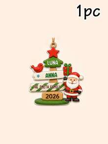 Custom Festive Christmas Family Ornament, Personalized 2-5 Names , Merry Christmas Signpost Ornament For Family Home Holiday Decorations, Customized Xmas Keepsake Gift For Parents Kids And Loved Ones, Customizable Christmas Tree Ornament. - Style C - View 12