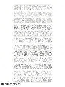28/14/6pcs Fruit Theme Coloring Pages, Birthday Party Interactive Prizes, Party Favors, Suitable For Filling Birthday Gift Bags (Other Accessories Not Included) - White - View 5