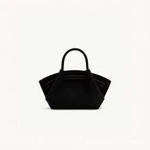 Women Top Handle Bags - Black Large [Suede Velvet In Stock] - View 3