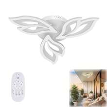 LED Deckenleuchte Dimmbar mit Fernbedienung Schlafzimmer Lampe, 180W LED Deckenleuchte Wohnzimmer 2800K-6500K Deckenbeleuchtung Kronleuchter für Kinderzimmer Küche Hallway Esszimmer - 60 W - Übersicht 1