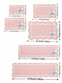 1PC Bathroom Mats Rugs Pink Bow Rug Bath Mat TPR Backing Non-Slip For Kitchen,Outdoor, Indoor, Runner Corridor, Bedroom, Living Room, Beside Throw Rugs Washable Rugs Easy Clean, Throw Rugs Easy Clean For Bathroom Fall Decor - Multicolor - View 3