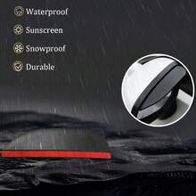 Car Rearview Mirror Rain & Sun Shade, Universal Self-Adhesive, Durable & Practical, Car Driving Accessory, Daily Use - A - View 4