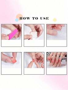 30pcs Breathable Double-Sided Adhesive Stickers, Suitable For Nail Jelly Glue, DIY Nail Stickers, Nail Art Tools - Clear - View 6
