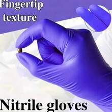 20/50/100pcs 9 Inch Multi-Purpose Purple Nitrile Gloves, Powder-Free Latex-Free Waterproof Non-Slip Rubber Gloves, Suitable For Kitchen Dishwashing, Home And Bathroom Cleaning, Salon, Nail Art, Beauty Parlor, Car Repair, Holiday Gift - Purple - View 4