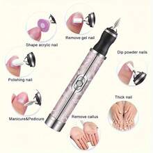 Electric Nail Drill Professional Manicure File Set Suitable For Gel Nails And Home Nail Salon Nail And Foot Polishing And Shaping Tool Perfect As Birthday Or Holiday Gift - A - View 4