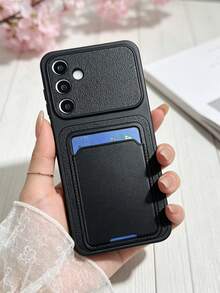 1pc Card Holder Phone Case 2026's Latest Hot-Selling Cat Mobile Phone Cell Phone Case For[International Version Non-Local Version] Galaxy S26, S25, S24, S24Plus/S24+, S24Ultra, S24FE, S20, S21, S22, S23 For IPhone 11/11 Pro/11 Pro Max/12/12 Pro/12 Pro Max/13/13 Pro/13 Pro Max/14/14 Pro/14 Pro Max/15/15 Pro/15 Pro Max/16/16 Pro/16/17 Pro Max IPhone16E Shaped Grip And Shockproof Protection]Silicone Case - Black - View 1