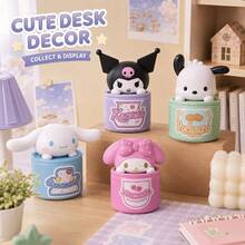 MINISO Sanrio Characters Peekaboo Canister Ornament, 1 Random Design, Cute Desk Shelf Room Decor, Birthday Christmas Gift - Random One - View 3