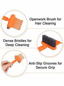 3/2/1pc Set Hair Comb Cleaning Brush, 2-In-1 Comb Cleaning Tool, Hair Comb Cleaner, Mini Hair Comb Cleaning Rake, Efficient Hair Comb Cleaner, Compact And Portable, Suitable For Travel, Unisex, Home Travel Salon Use, Effectively Removes Hair And Dust, Hair Styling Tool - Multicolor - View 2