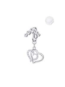Fake Belly Ring Bell Button Rings Fake Belly Piercing Heart Butterfly Dangle Clip On Umbilical Navel Cartilage Earring Clip - Multicolor - View 21