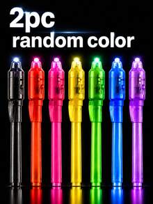 2/5/10/15 PCS Random Color Glow-In-The-Dark Invisible Marker Pen, Luminous Ballpoint Pen, Can Write Secret Messages, Suitable As Christmas Gift Box Filler, Birthday Gift, Carnival Gift, Holiday Gift, Party Supplies. Classroom Essentials, Back To School, Back To School Season Gift, Halloween, New Year Gift. - Highlighter - View 9