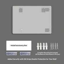 30 X 40inch Frameless Bathroom Mirror, Rounded Rectangular Vanity Mirror, With 5mm High-Definition Silver Glass, Can Be Hung Horizontally Or Vertically On Wall, With Backing Film - Clear + Glass - View 9