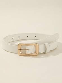 1pc Elegant Sun-Shaped Buckle Solid PU Leather Women Belt, Summer New Style Summer, School Fall, Autumn, Halloween - Japanese Buckle - View 25