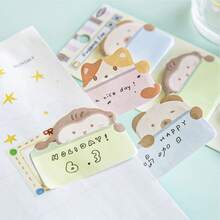 Cute Cartoon Animal Shaped Sticky Notes, Kawaii Self‑Adhesive Memo Pad, Planner Journal Decor School Stationery - Multicolor - View 5