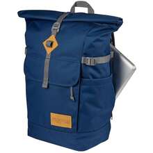 JanSport Hatchet Rolltop Backpack - Navy Unisex Backpacks - Royal Blue - View 2