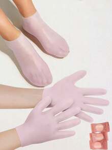 2 Pairs/1 Pair Moisturizing Gloves, Softening Exfoliating Foot And Hand Care Tools, Suitable For Dry Skin, Soft Silicone Gel, Reusable, Suitable For Hand Care, Care Tools, Soft Silicone Gloves - Multicolor - View 8