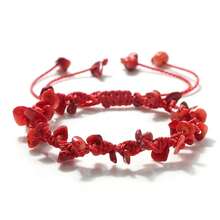 1Pc Boho Handmade Natural Crushed Crystal Bracelet Adjustable Summer Beach Dainty Stackable Bangle Wristband Jewelry Gift For Women - Multicolor - View 25