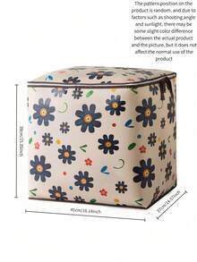 Printed Foldable Fabric Storage Bin With Zipper And Handles, Large Waterproof Baby Storage Box, Suitable For Baby Clothes, Blankets And Plush Toys - Color - View 19