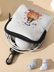 1pc Coin Purse, Storage Bag, Makeup Bag, Card Holder, Earphone Storage Bag, Halloween Pattern Printed Coin Wallet Card Holder, Can Hold Coins, Cards, Accessories, Keys, Multi-Functional Storage Bag, Ideal Gift For Girls And Boys - Multicolor - View 4