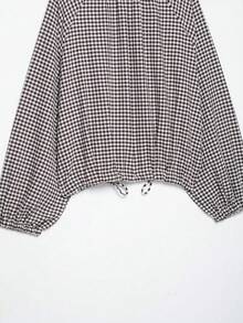 Mellowy Autumn New Women's European And American Style Fashion Minimalist Versatile Slimming Loose Plaid Jacket - Brown - View 3