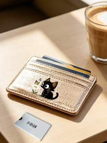 Credit Card Holder Small Wallet Women, Black Cat Leave,Coin Wallet Portable Card ID Card,Slim Pocket,Large Capacity,Birthday, Anniversary, Couples - Multicolor - View 10