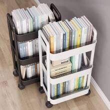 3-Tier White Plastic Rolling Storage Cart With Handle - Multi-Functional Storage Organizer For Kitchen, Bathroom And Bedroom - Durable Mesh Shelves Easy To Access, Mobile Practical Storage Cart | Modern Storage | Ventilated Storage - Multicolor - View 5