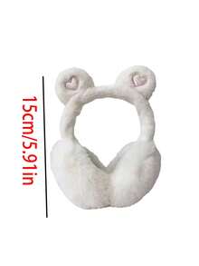 4pcs Foldable Bear Earmuffs For Winter Warmth, Cute Cartoon Plush Windproof Ear Warmers For Students. - Multicolor - View 6