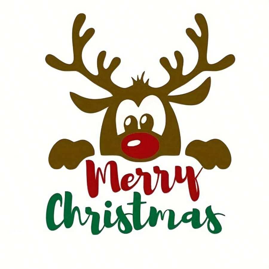 1/2/3pcs Christmas Reindeer Heat Transfer Stickers - Iron-On Patches Suitable For T-Shirts, Pillows, Backpacks And More - Multi-Color Washable Plastic Stickers