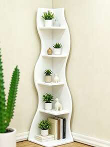 Fashionable Curved Shelf, Suitable For Dollhouse - A Perfect Mini Storage Unit For Displaying Dollhouse Decor And Miniature Books. An Ideal Gift For Family, Friends And Miniature Model Enthusiasts; Perfect For Halloween Or Christmas. - Multicolor - View 1