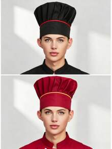 Men's Elastic Chef Hat, Elastic Band Design, Suitable For Catering Kitchen, Bakery Store, Cafeteria Cooking, Universal Chef Work Hat - Multicolor - View 14