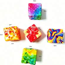 1pc Square Squeeze Toy, Realistic Cheese Cube Shape, Soft And Non-Rebounding, Silky And Malleable Texture, Press And Knead To Release Stress, Home Office Leisure Stress Relief Tool, Suitable For Children And Adults, Fun Healing Gift, Random Color - Multicolor - View 4