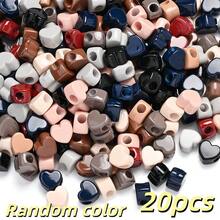 20Pcs Morandi Color Acrylic Heart Beads, 9x10mm Large Hole Loose Spacer Beads For DIY Jewelry Making Bracelet Necklace Keychain Accessories - Random Color - View 8