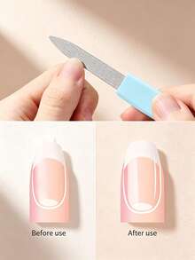 Pink Dual-Ended Nail File 3 Pieces Set, Multi-Function Nail Care Polishing And Buffing, Manicure Tool, Travel Essential, Back To School Must-Have, Bedroom Vanity Practical, Affordable Good, Holiday Essential, Gift For Women - Multicolor - View 3