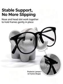Cute Elephant Shaped Fashion Glasses Display Stand, Creative Elephant Glasses Frame Decoration, Desktop Storage Rack, Elephant Shaped Resin Glasses Holder, Sturdy Glasses Display Stand, Fun Resin Glasses Storage Rack - Multicolor - View 8