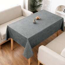 APODESS 1 graue Tischdecke aus strapazierfähigem Stoff, geeignet für den täglichen Gebrauch, Maße 140 x 180 cm, ideal für die Partydekoration - A - Übersicht 2