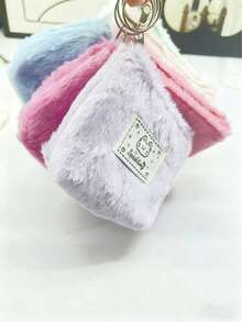 XD 12/6/3/1pc Plush Cat Kids Coin Purse With Keychain - Colorful Coin Bag, Portable Wallet, Fashionable Daily Essential Accessory, Small And Exquisite Gift Suitable For Children, Parties And Weddings, Party Favors, Mini Wallet, Washable, Fashion Enthusiasts, Valentine's Day/Halloween Gift - Multicolor - View 4