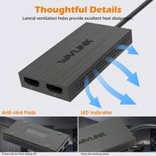 USB 3.0 To Dual Monitor Adapter,4K+1080p Multi-Display Hub For Laptops/Desktops, USB-A/USB-C, Driver Required - View 1