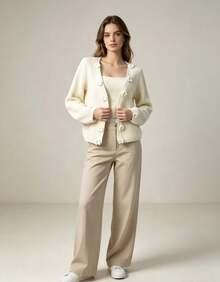 Women Cardigans - Apricot - View 11