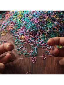 1000pcs/Pack Disposable Colorful Pet Hair Ties, Small Soft Elastic Rubber Bands Pet Hair Accessories, Suitable For Long Haired Pets, Cats & Dogs - Multicolor - View 4
