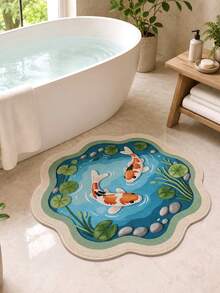 DAJIANG 1PC Koi Fish Carpet Runner Area Rug Suitable Bathroom, Kitchen,Outdoor, Indoor, Runner Corridor, Bedroom, Living Room, Beside Throw Rugs Machine Washable Rug, Easy Clean Entryway Mat, Anti-Slip Backing Rugs For Bedroom Decor Bathroom Decor Fall Decor - Multicolor - View 7