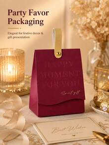 10pcs Wedding Gift Boxes With Handles, Decorative Party Favor Small Gift Packaging Boxes - View 2