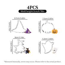 Multi‑Use 4/5Pcs Halloween Metal Cookie Cutters Set, Food‑Grade Stainless Steel Molds For Biscuit, Fondant, Polymer Clay, Assorted Spooky Shapes For Holiday Baking & Art Craft Projects - View 12