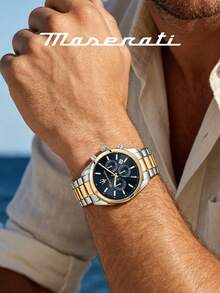 Jam Tangan Pria Maserati Automatic Skeleton dengan Casing Emas Mawar dan Tali Kulit Buaya Biru Tua, Jam Tangan Bisnis R8821139001 - JAM TANGAN - View 8